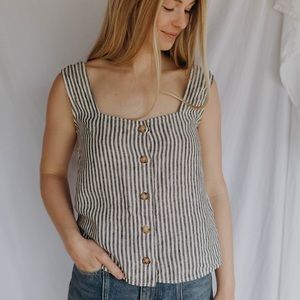 Esby Gina Top in Mezzanite Stripe